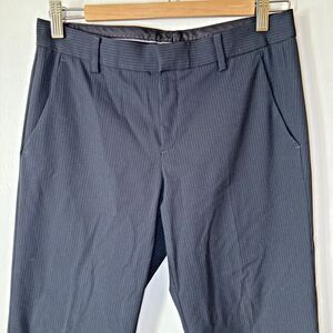 Uniqlo Smart Ankle Pants Navy Blue Pinstripe Stretch Women's | Size 2